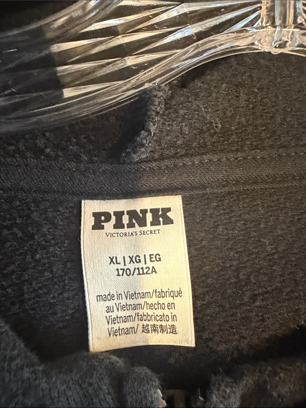 PINK Victoria's Secret Black Zip-Up Hoodie - Picture 2 of 7
